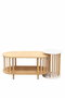 Hanah Home Peka111-125 Juego de mesas de café Roble Zafiro y Blanco